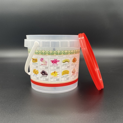 Ecoの友好的な円形の軽食およびナットのための小さいプラスチック食品等級のバケツ