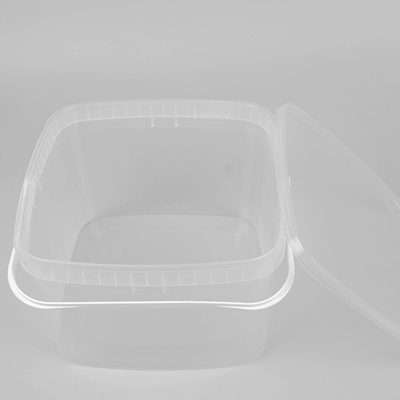 ふたが付いている3リットルの明確なプラスチック バケツはOEM ODMサービスを平方する