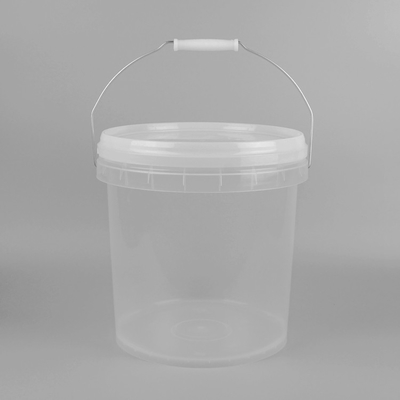 1L 5L 10Lのふたおよびハンドルによってカスタマイズされる透明なプラスチック包装のバケツ