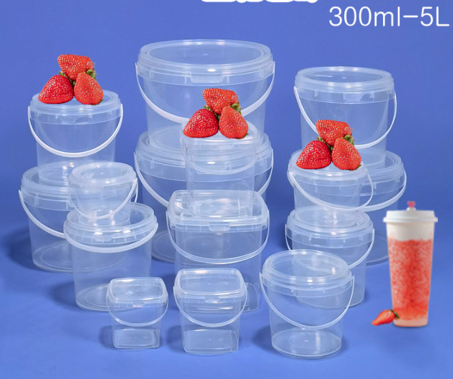 カスタマイズ可能なプラスチック食品バケツ 蓋とハンドル CAS/FDA/SGS/ISO9001認証