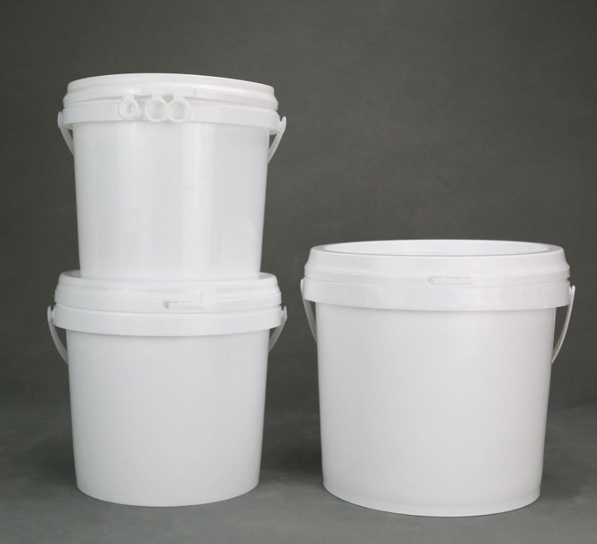 化学用バケツ (PP/HDPE 白い蓋付き) IML 熱伝送スクリーン印刷