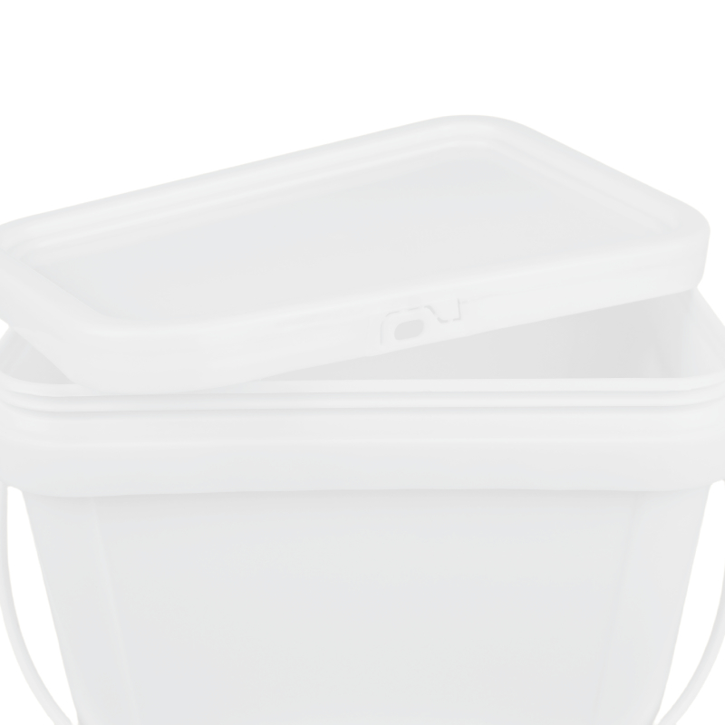 食品グレード正方形プラスチックバケツ、IML/熱転写/スクリーン印刷、1.2 kg