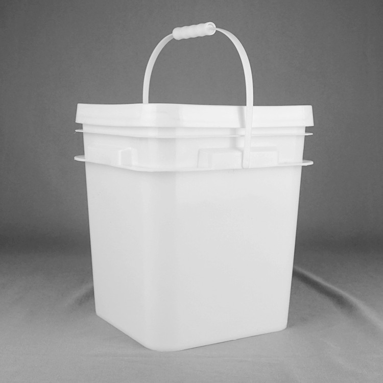 化学耐性 食品用塗料用おもちゃ用 1.2kg の方角型プラスチックバケツ