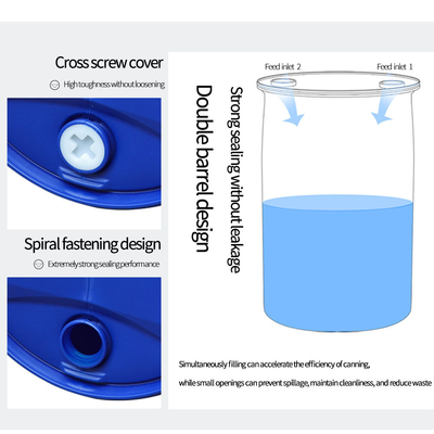 液体の輸送の電流を通された鋼鉄おりが付いている透明なプラスチック バレルのドラム200L