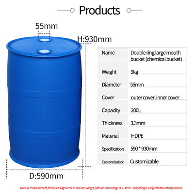 HDPE 200Lの化学貯蔵のための青いプラスチック バレルのドラム