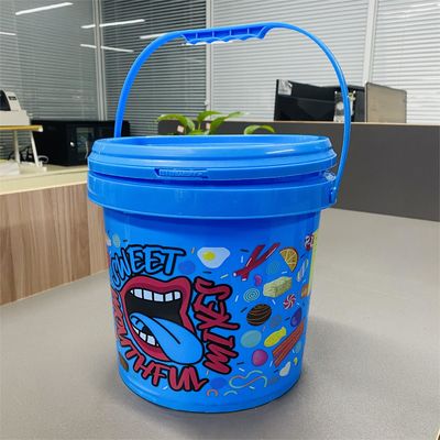 円形のプラスチック食品等級は便利なハンドルとの小さいバケツでくむ