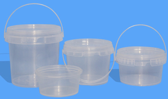 アイス クリームのための滑らかな表面の透明なプラスチック バケツ