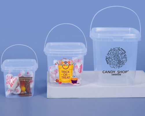 化学抵抗の白い色の正方形のプラスチック バケツ