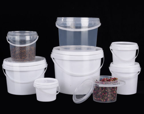 HDPEの白い物質的なプラスチック食糧バケツか他の色0.2L-20L