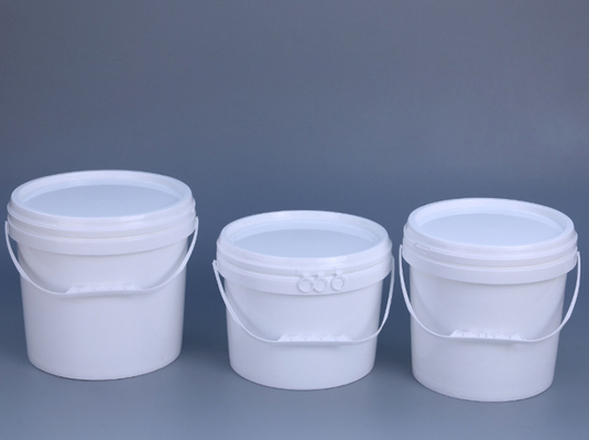 再利用可能 丸い形 食品級 白いバケツ 1-5L 環境に優しい耐久性
