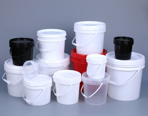 再利用可能 丸い形 食品級 白いバケツ 1-5L 環境に優しい耐久性