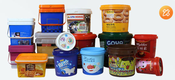 PP/HDPE 白いプラスチック製の食品貯蔵バケツ