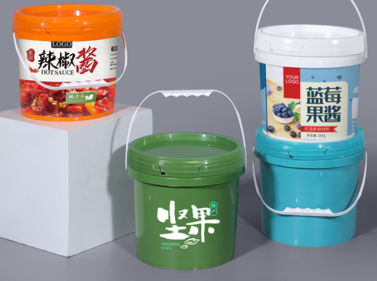 実用的なプラスチック 貯蔵 バケツ / ハンドル付き 食品 グレード バケツ