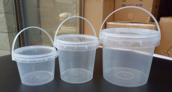 IML / 熱伝送 / スクリーンプリントのスムーズな表面透明性プラスチックバケツ