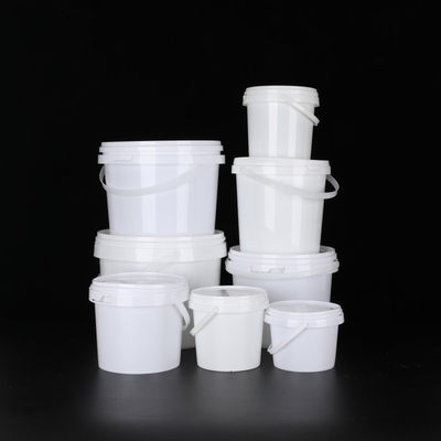 ホワイト食品級バケツ / ハンドル付き食品級バケツ 1L-5L容量 BPAフリー 温度セーフ