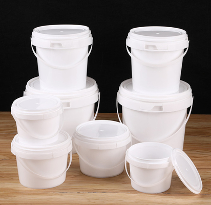 丸い食品用プラスチックバケツ 1L-5L容量で再利用可能