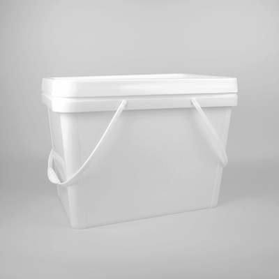 ふたが付いている正方形のバケツの白い20Lプラスチック バケツ