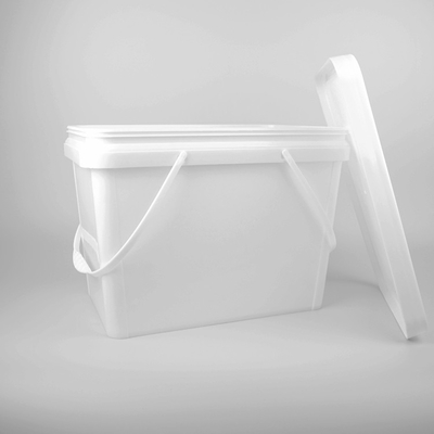 ふたが付いている正方形のバケツの白い20Lプラスチック バケツ