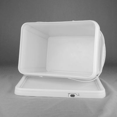 食品等級20kgのふたおよび二重ハンドルが付いている長方形のプラスチック包装のドラム