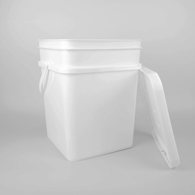 18L PPのPEの正方形のよいのプラスチック バケツの白ふたを密封する