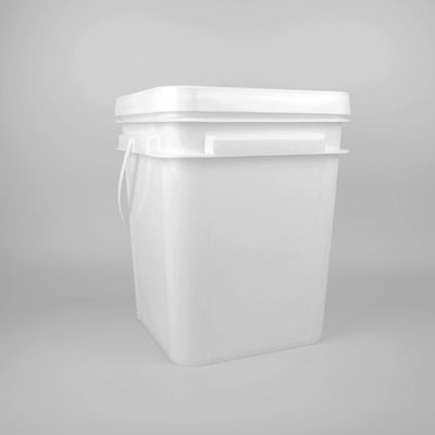 5ガロン20Lの正方形のふたが付いている赤いバケツの食品等級PPの大きいプラスチック バケツ