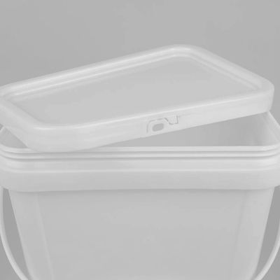 2L Square PP Food Grade Bucket with Chemical Resistance Handle and Lid 各種サイズで,化学的耐性ハンドルと蓋が付いている