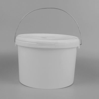 白い円形のプラスチック バケツのFDAは顧客需要の容量Depandを証明した