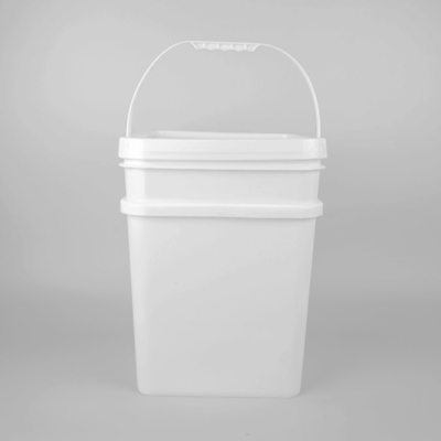 18L PPのPEの正方形のよいのプラスチック バケツの白ふたを密封する