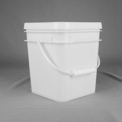 白い長方形の5リットルのプラスチック バケツ熱Transferprinting