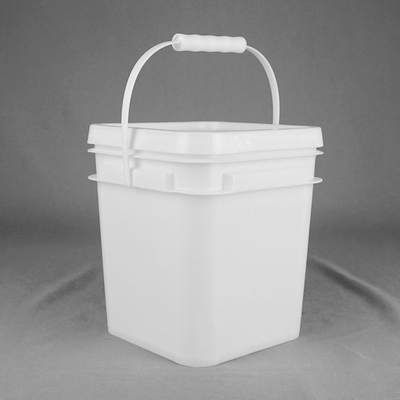 白い長方形の5リットルのプラスチック バケツ熱Transferprinting