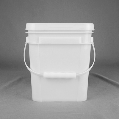 耐化学性 白い方形プラスチックバケツ 耐久性貯蔵オプションのためにIML印刷