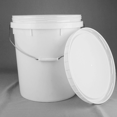 円形のペンキのバケツ25Lのプラスチック白いバケツ