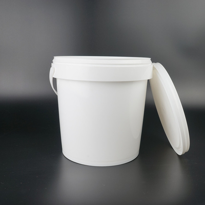 1ガロンのふたが付いている白い円形のプラスチック バケツの化学薬品/食品等級